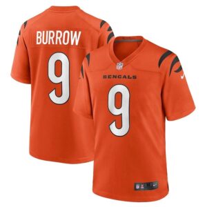 Camiseta Nike de Joe Burrow naranja de los Cincinnati Bengals para hombre (juego alternativo)