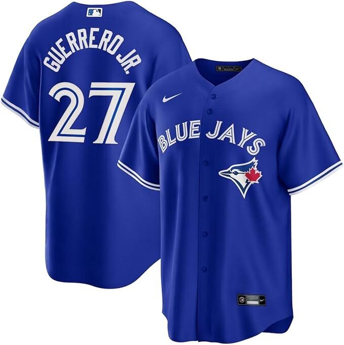 Camiseta deportiva para hombre MLB Toronto Blue Jays Nike Vladimir Guerrero Jr. - azul real