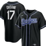 Camiseta deportiva XL Nike negra de los Dodgers de Los Ángeles Shohei Ohtani #17 2025 Lights Out MLB