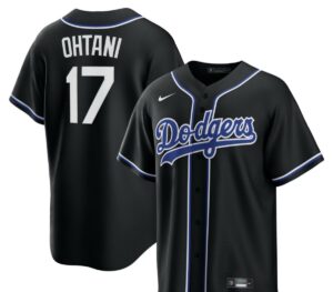 Camiseta deportiva XL Nike negra de los Dodgers de Los Ángeles Shohei Ohtani #17 2025 Lights Out MLB