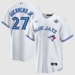 Camiseta cosida para hombre Vladimir Guerrero Jr. blanca Serie Mundial 2025