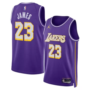 Camiseta deportiva Swingman de Los Angeles Lakers Lebron James #23 Jordan púrpura 2026