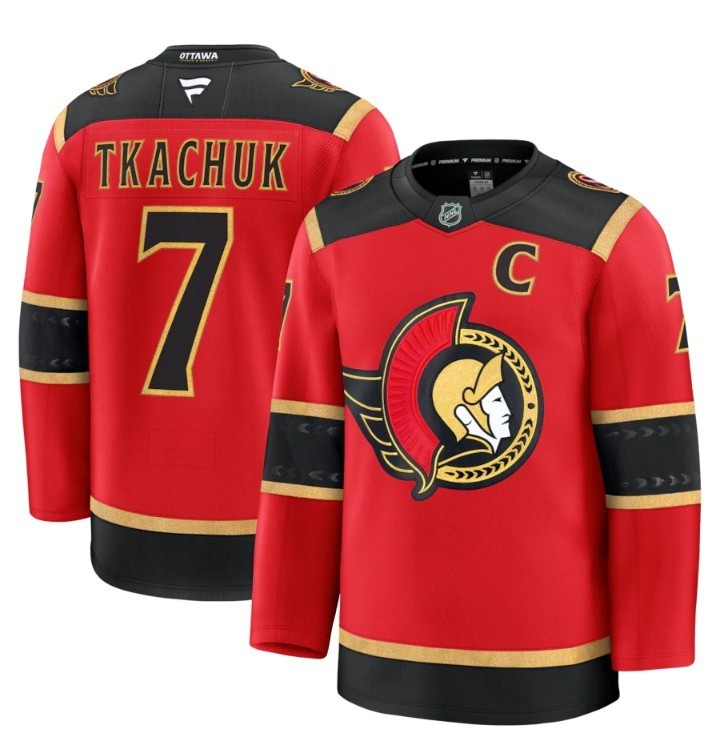 Camiseta premium alternativa de Brady Tkachuk Ottawa Senators Fanatics - Rojo