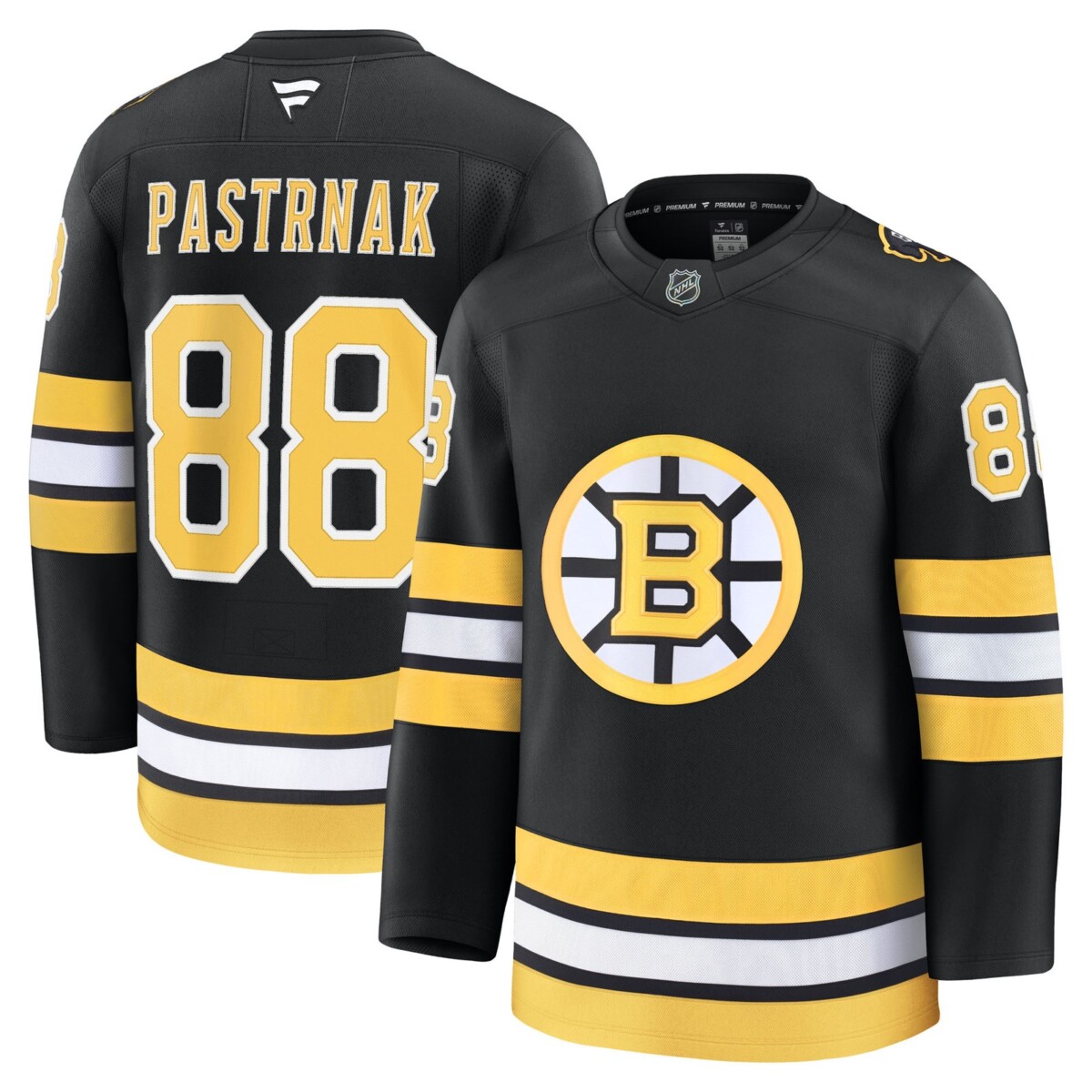 Camiseta de jugador premium local Fanatics de los Boston Bruins de David Pastrnak - Negra