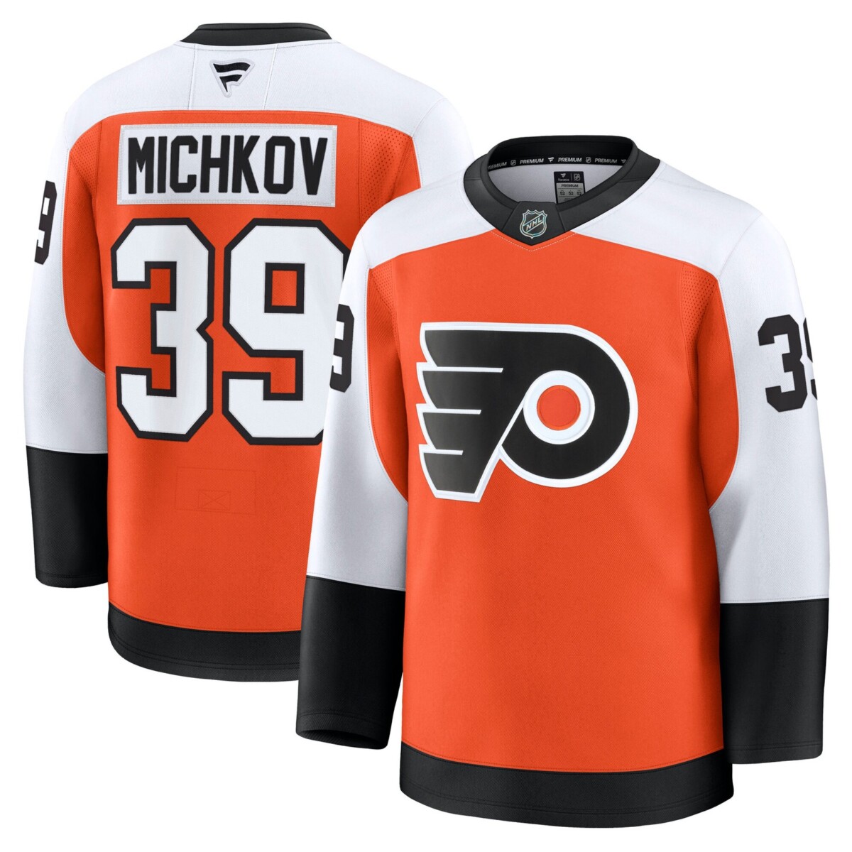 Camiseta premium de local de los Philadelphia Flyers Fanatics de Matvei Michkov - Naranja