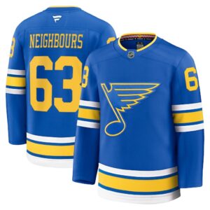 Camiseta premium local de Jake Neighbours de los St. Louis Blues Fanatics - Azul