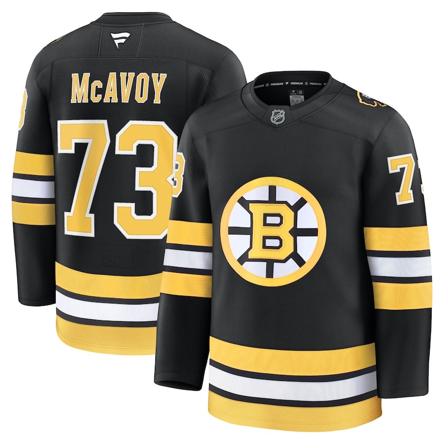 Camiseta de jugador premium local Fanatics de los Boston Bruins de Charlie McAvoy - Negra