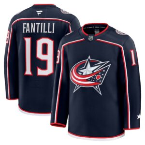 Camiseta premium local Fanatics de los Columbus Blue Jackets de Adam Fantilli - Azul marino