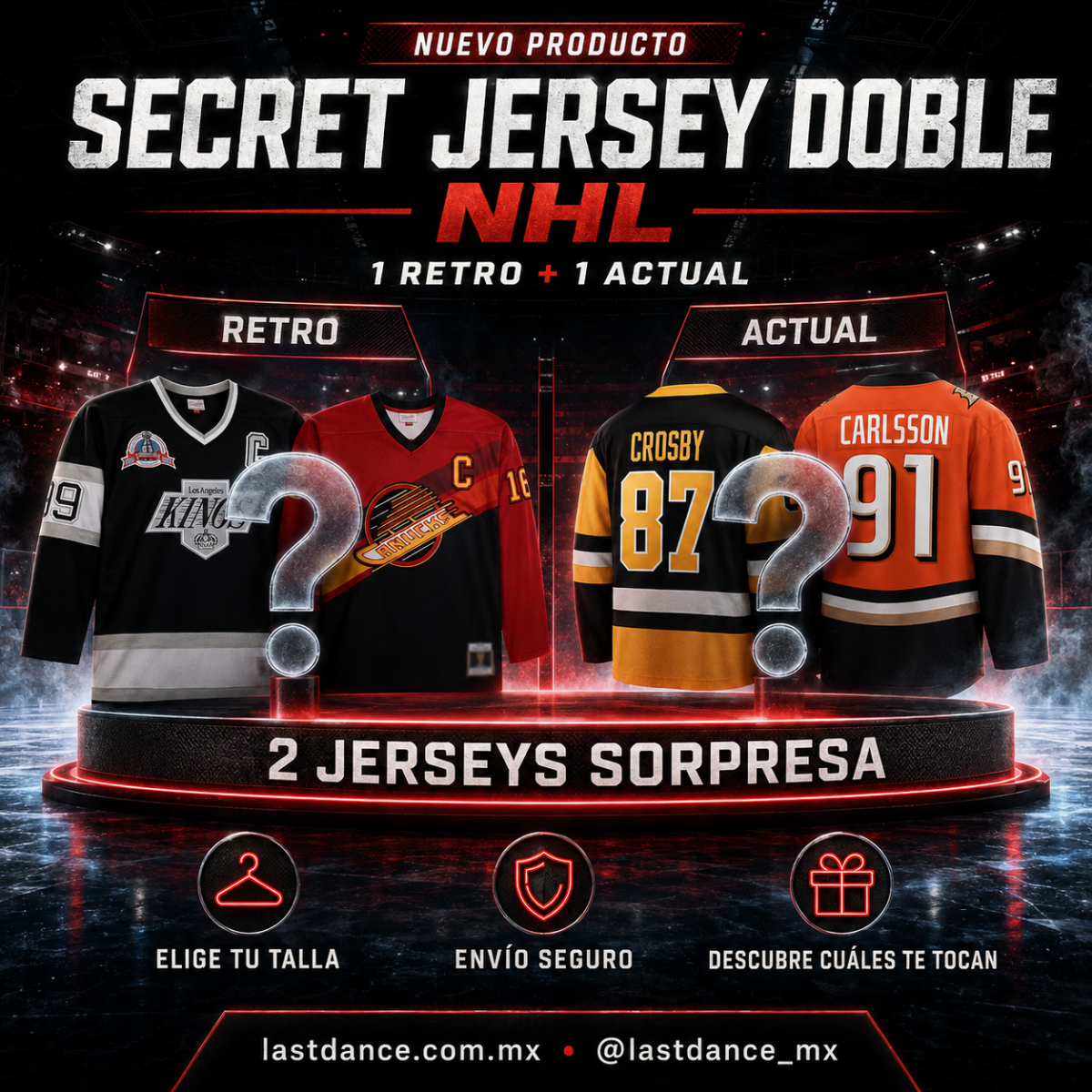 Secret Jersey NHL Doble (1 Retro + 1 Actual)