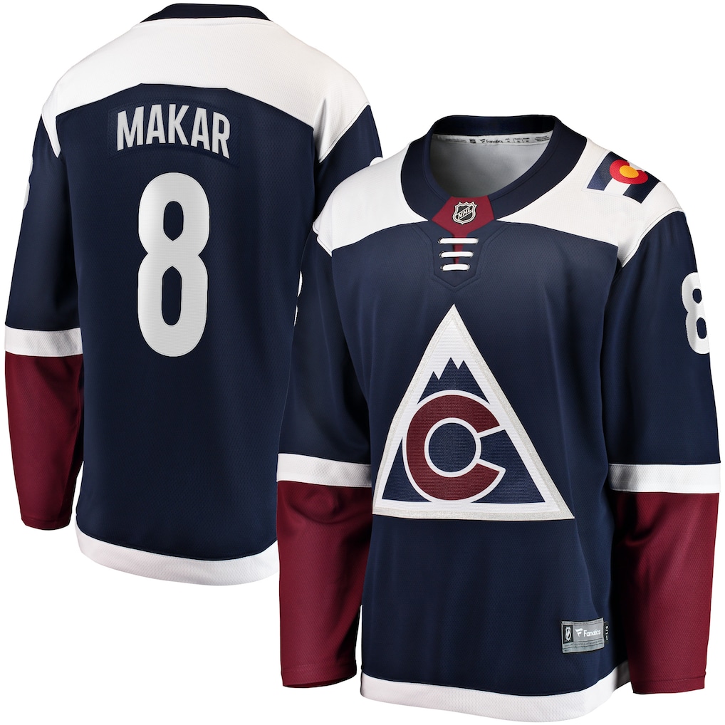 Camiseta de jugador alternativo Premier Breakaway de Cale Makar Colorado Avalanche Fanatics - Azul marino