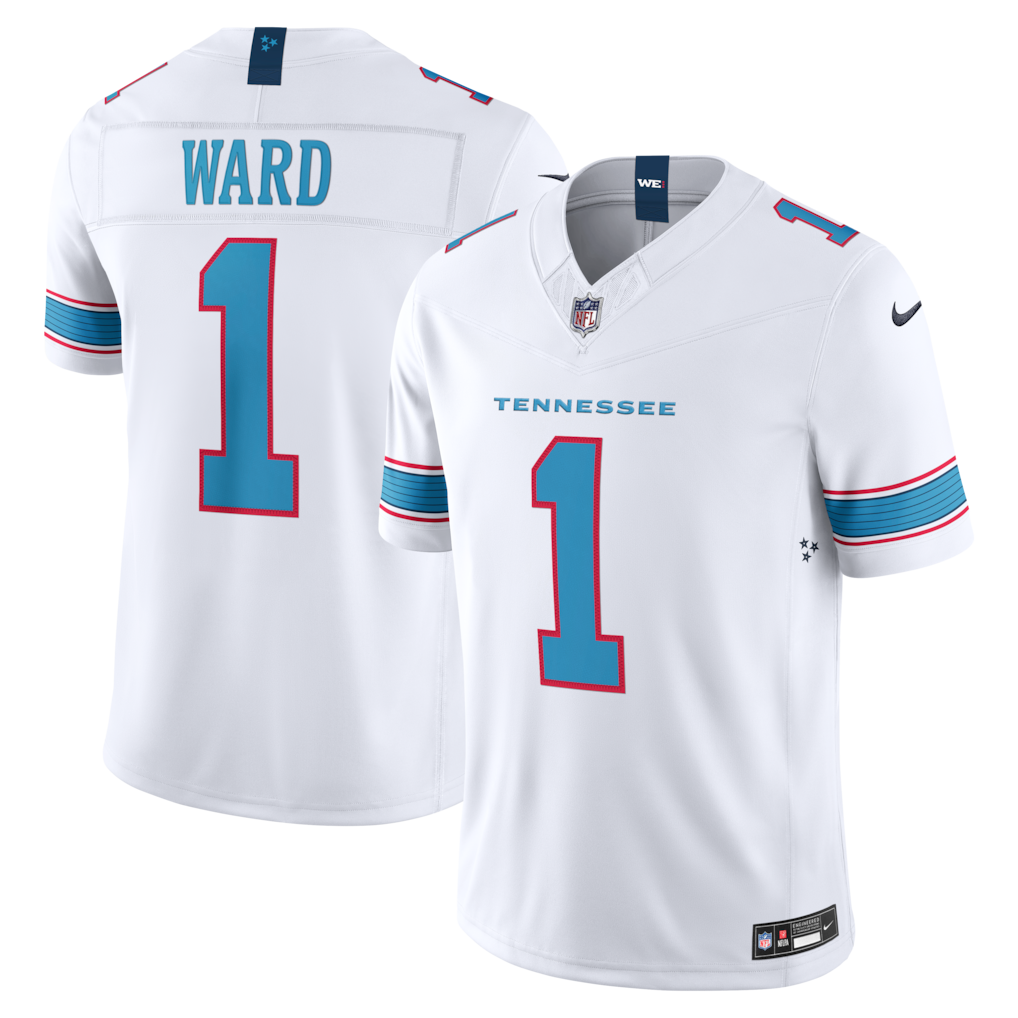 Camiseta de edición limitada Nike Vapor F.U.S.E. de Cameron Ward de los Tennessee Titans - Blanca
