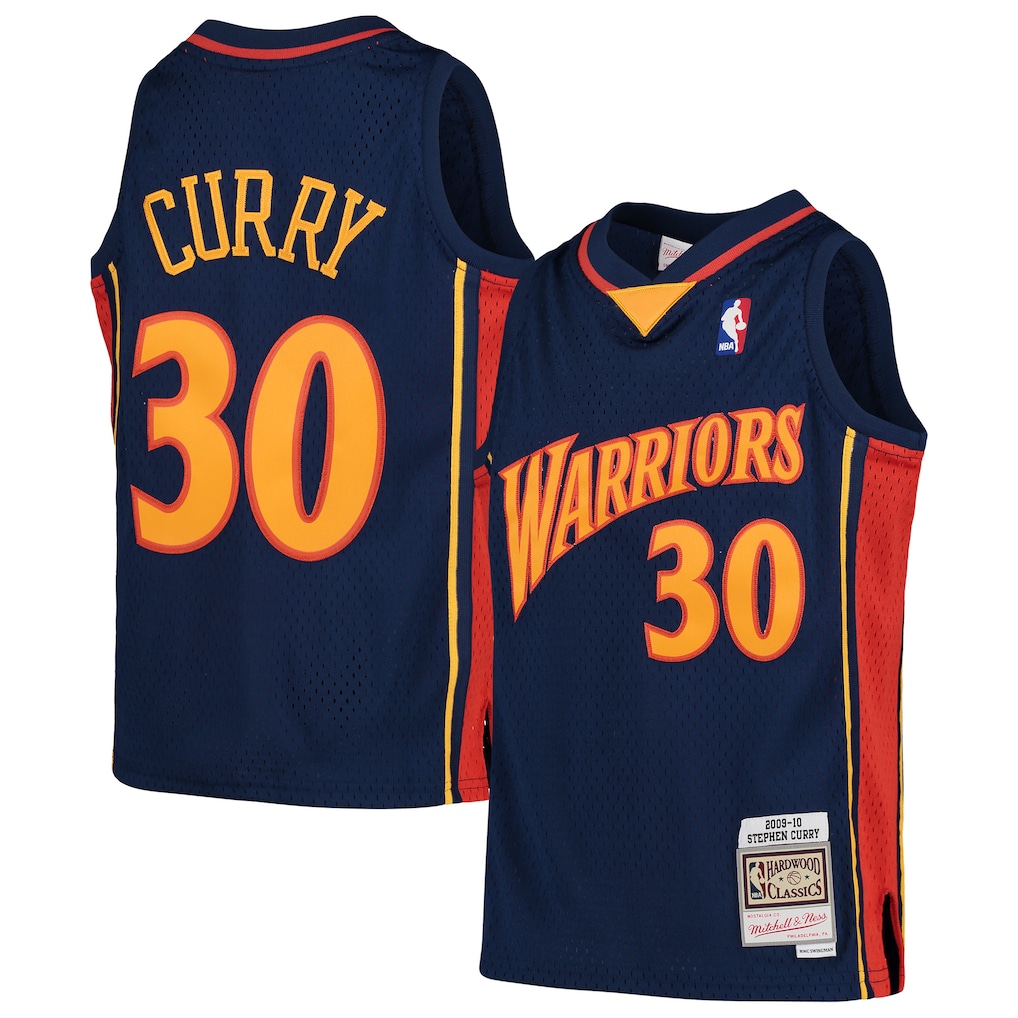Stephen Curry Golden State Warriors Mitchell & Ness Juventud 2009-10 Hardwood Classics Swingman Throwback Jersey