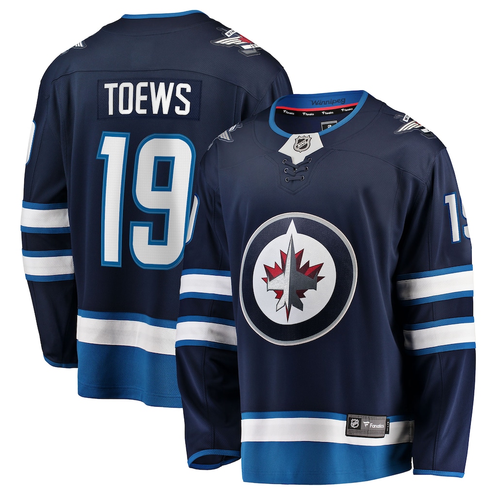 Camiseta de local de Jonathan Toews Fanatics de los Winnipeg Jets - Azul marino