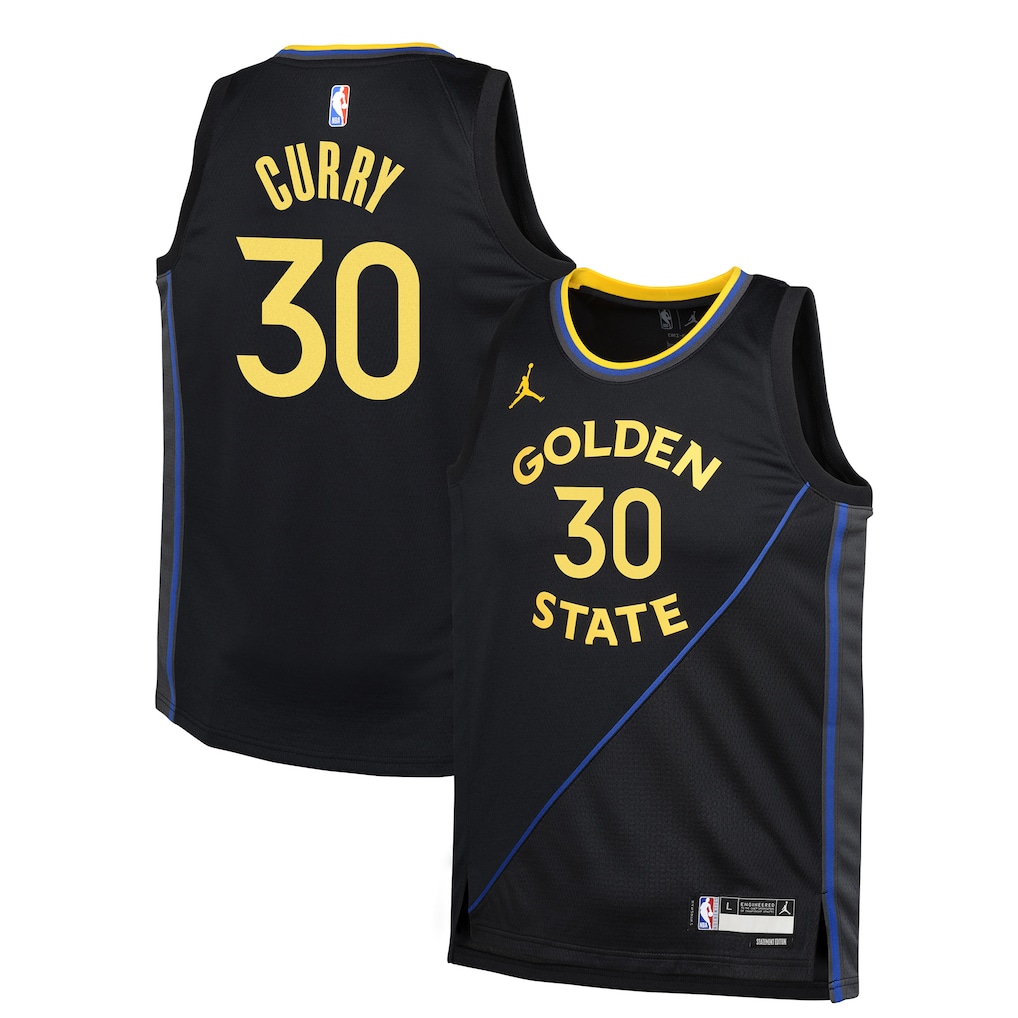 Camiseta juvenil Swingman de la marca Jordan de los Golden State Warriors de Stephen Curry
