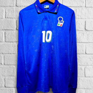 Jersey Retro Italia 1994 Local Baggio Manga Larga