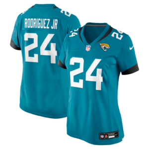 Camiseta de juego del equipo femenino de Chris Rodriguez Jr. de los Jacksonville Jaguars de Nike - Verde azulado