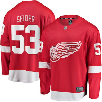 Camiseta de local de Moritz Seider de los Detroit Red Wings Fanatics Breakaway - Roja