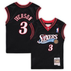 Camiseta Allen Iverson Philadelphia 76ers Mitchell & Ness preescolar 2000-2001 Hardwood Classics Throwback Team