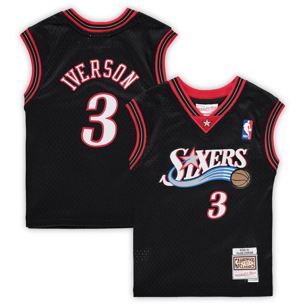 Camiseta Allen Iverson Philadelphia 76ers Mitchell & Ness preescolar 2000-2001 Hardwood Classics Throwback Team