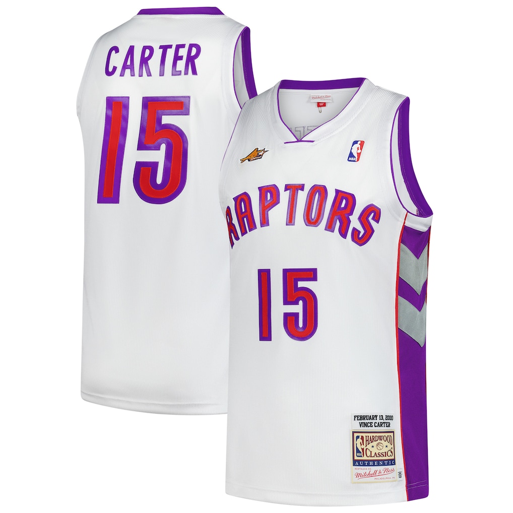 Camiseta auténtica Mitchell & Ness de los Toronto Raptors de Vince Carter para el Juego de las Estrellas de la NBA