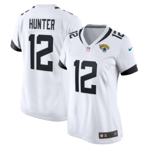 Camiseta Nike de Travis Hunter Jacksonville Jaguars para mujer - Blanca