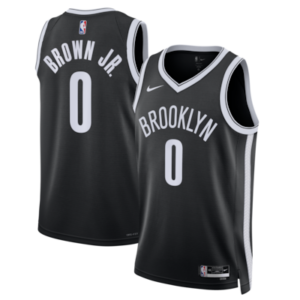 Camiseta juvenil Nike Swingman de Mikel Brown Jr. de los Brooklyn Nets