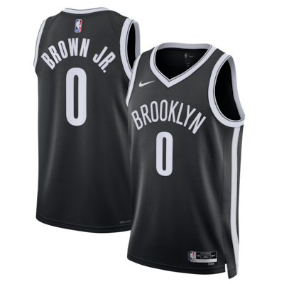 Camiseta juvenil Nike Swingman de Mikel Brown Jr. de los Brooklyn Nets