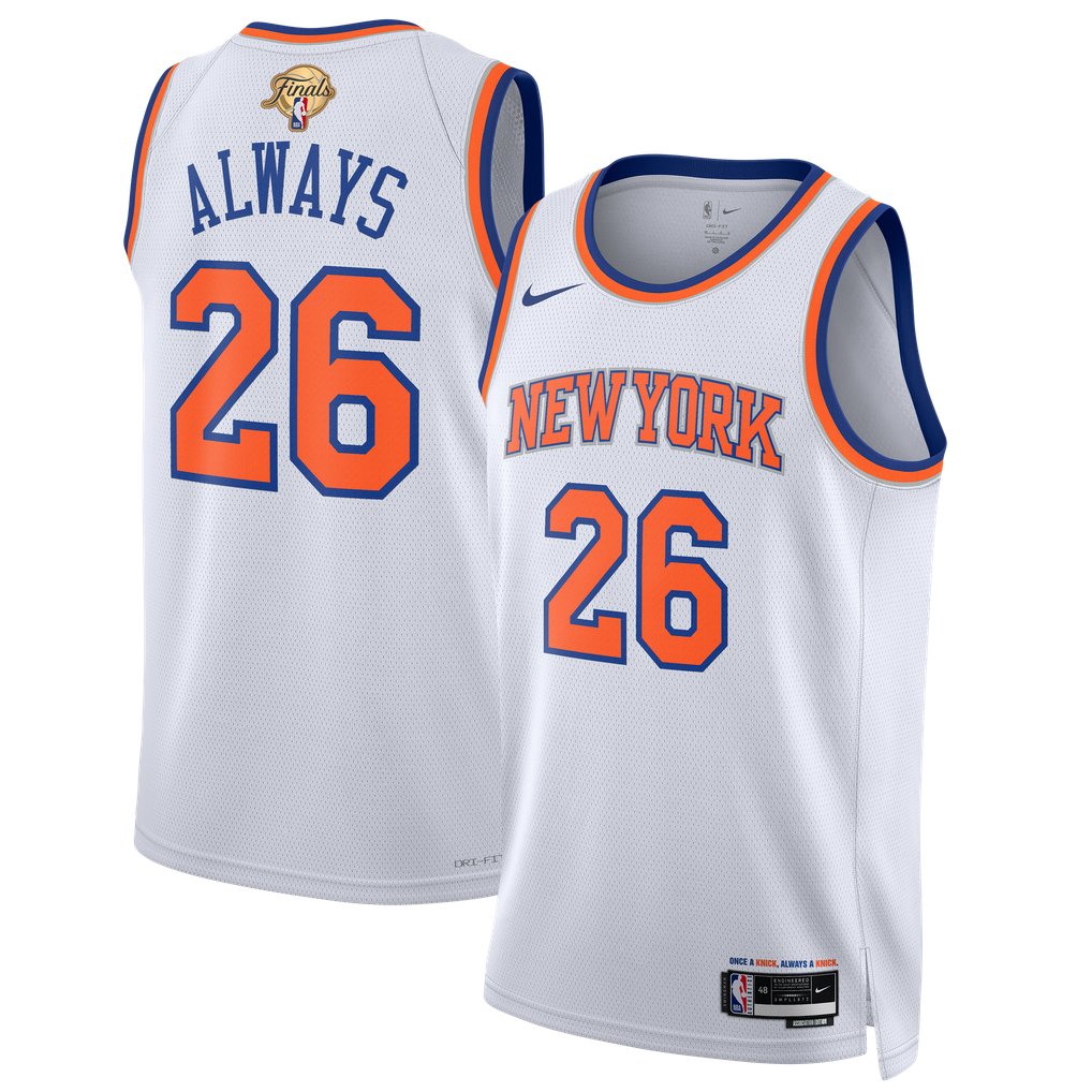 New York Knicks Nike Unisex 2026 NBA Finals Champions Always 26 Swingman Jersey