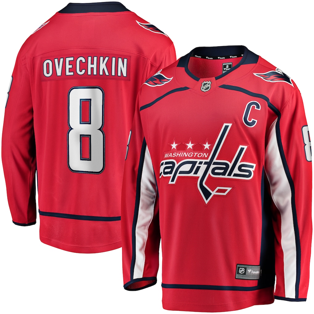 Alexander Ovechkin Camiseta de local Breakaway de los Washington Capitals Fanatics Captain Patch - Rojo