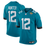 Camiseta de juego Nike de Travis Hunter de los Jacksonville Jaguars - Verde azulado