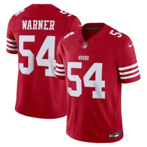 Camiseta de edición limitada Fred Warner San Francisco 49ers Nike Team Vapor F.U.S.E. con costuras - Escarlata