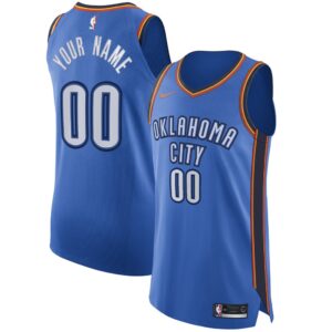 Oklahoma City Thunder Nike Authentic Custom Jersey Blue