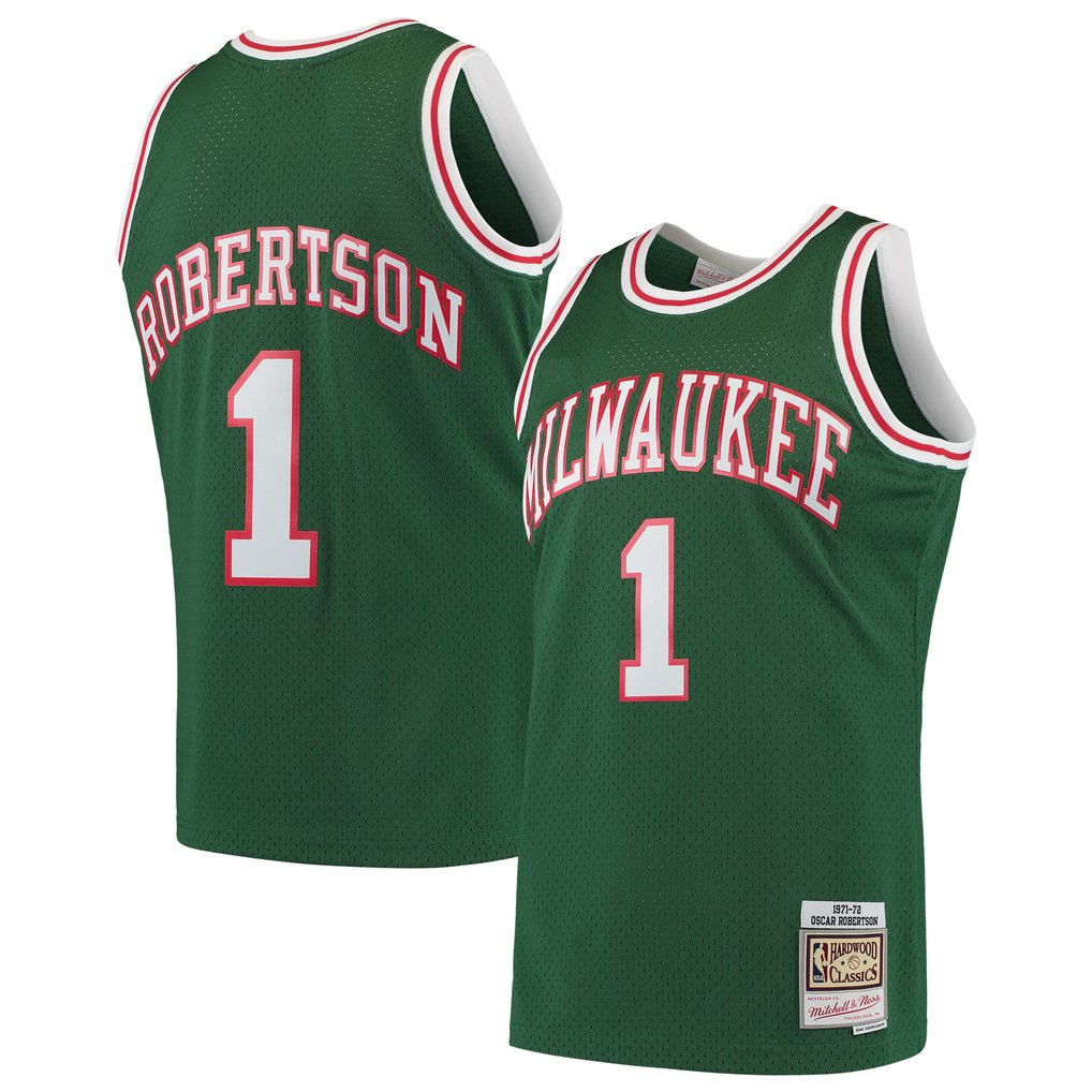 Oscar Robertson Milwaukee Bucks Mitchell & Ness 1971/72 Hardwood Classics Swingman Jersey