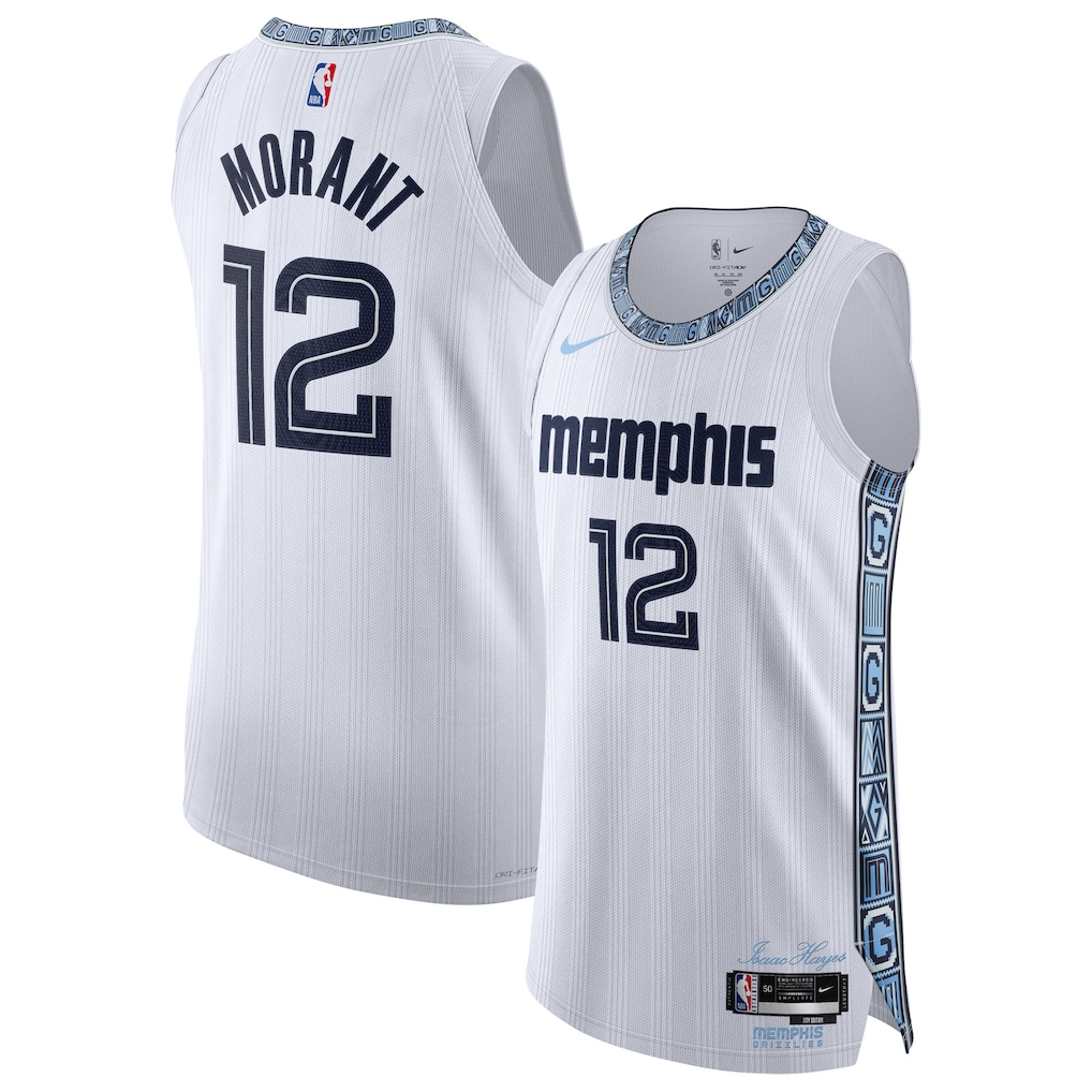 Camiseta auténtica unisex Nike de Ja Morant, Memphis Grizzlies, temporada 2025/26