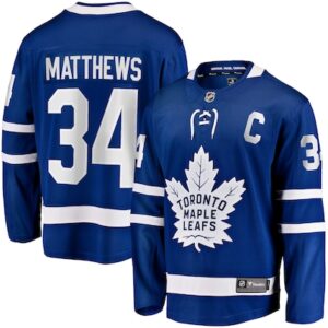 Camiseta de local de Auston Matthews de los Toronto Maple Leafs Fanatics Breakaway - Azul marino