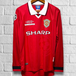 Jersey Retro Manchester United 1998-1999 Local Beckham Champions League
