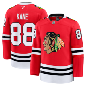Camiseta de jugador de Patrick Kane de los Chicago Blackhawks Fanatics Premium - Roja