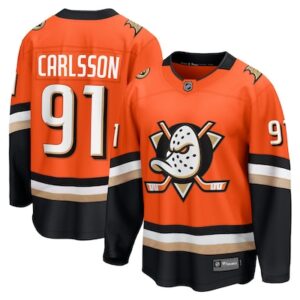 Camiseta de local de Leo Carlsson de los Anaheim Ducks Fanatics Breakaway - Naranja