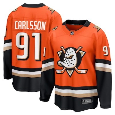 Camiseta de local de Leo Carlsson de los Anaheim Ducks Fanatics Breakaway - Naranja