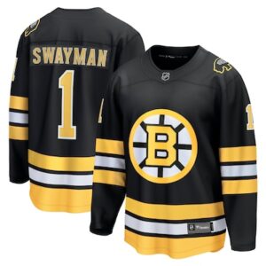 Camiseta de jugador local de Jeremy Swayman, Fanatics de los Boston Bruins, Breakaway, color negro