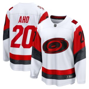 Camiseta de visitante de los Carolina Hurricanes Fanatics de Sebastian Aho - Blanca