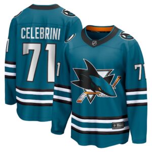 Camiseta de local de Macklin Celebrini de los San Jose Sharks Fanatics Home Breakaway - Teal