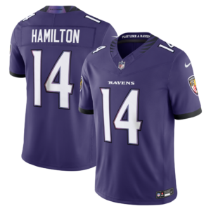 Camiseta de edición limitada Nike Team Vapor F.U.S.E. de Kyle Hamilton de los Baltimore Ravens - Morada