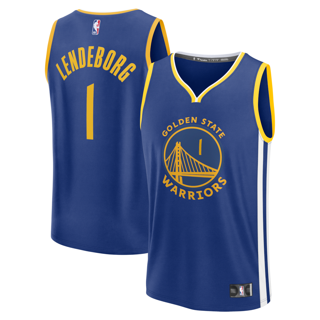 Camiseta de Yaxel Lendeborg de los Golden State Warriors, selección de primera ronda del Draft de la NBA 2026, edición Icon - Azul Rey