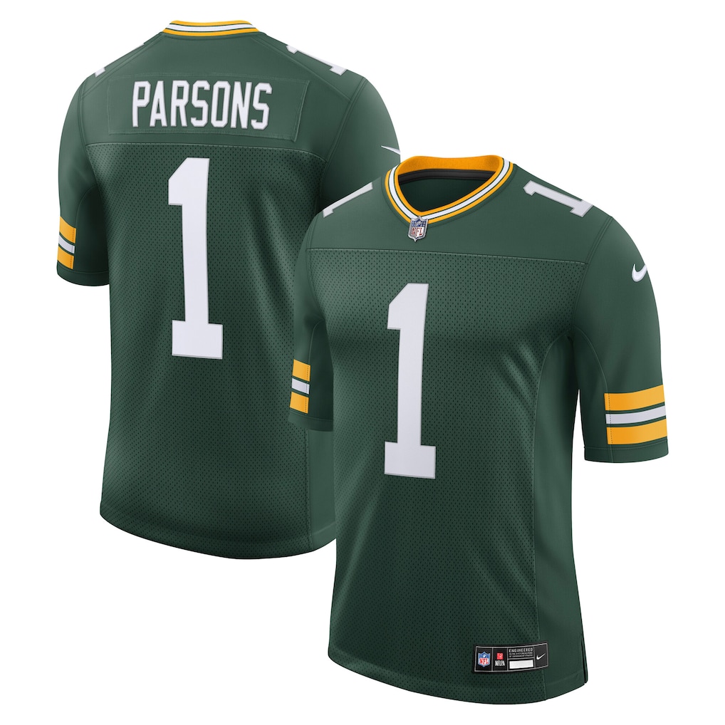 Camiseta Nike Vapor Untouchable Stitched Limited de Micah Parsons de los Green Bay Packers - Verde