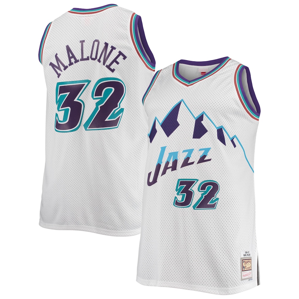 Camiseta Karl Malone Utah Jazz Mitchell & Ness 1996/97 Big & Tall Hardwood Classics Swingman