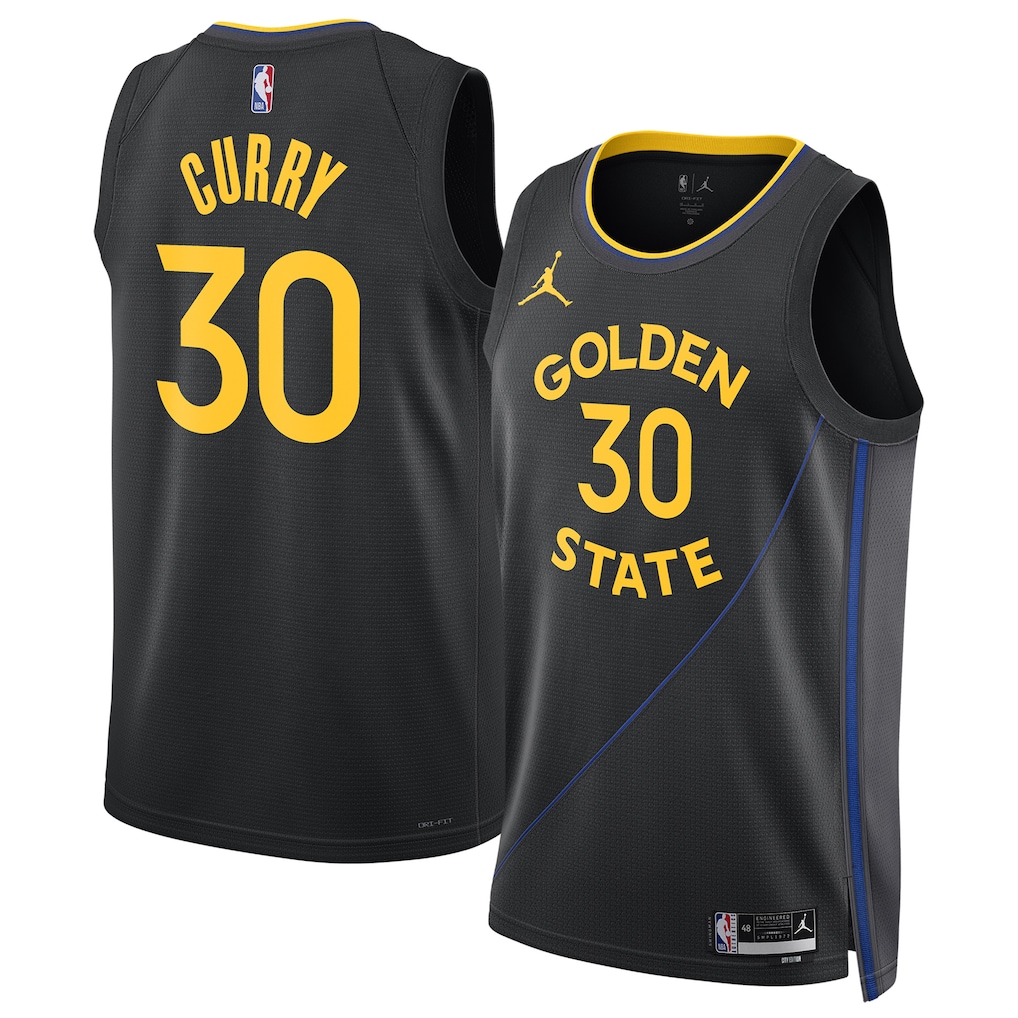 Camiseta unisex de Stephen Curry Golden State Warriors Jordan Brand Swingman 2024/25 - Edición Statement - Negra