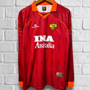Jersey Retro Roma 1999-2000 Local Totti Manga Larga