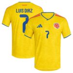 Jersey Luis Diaz Colombia Adidas Yellow Home 2026