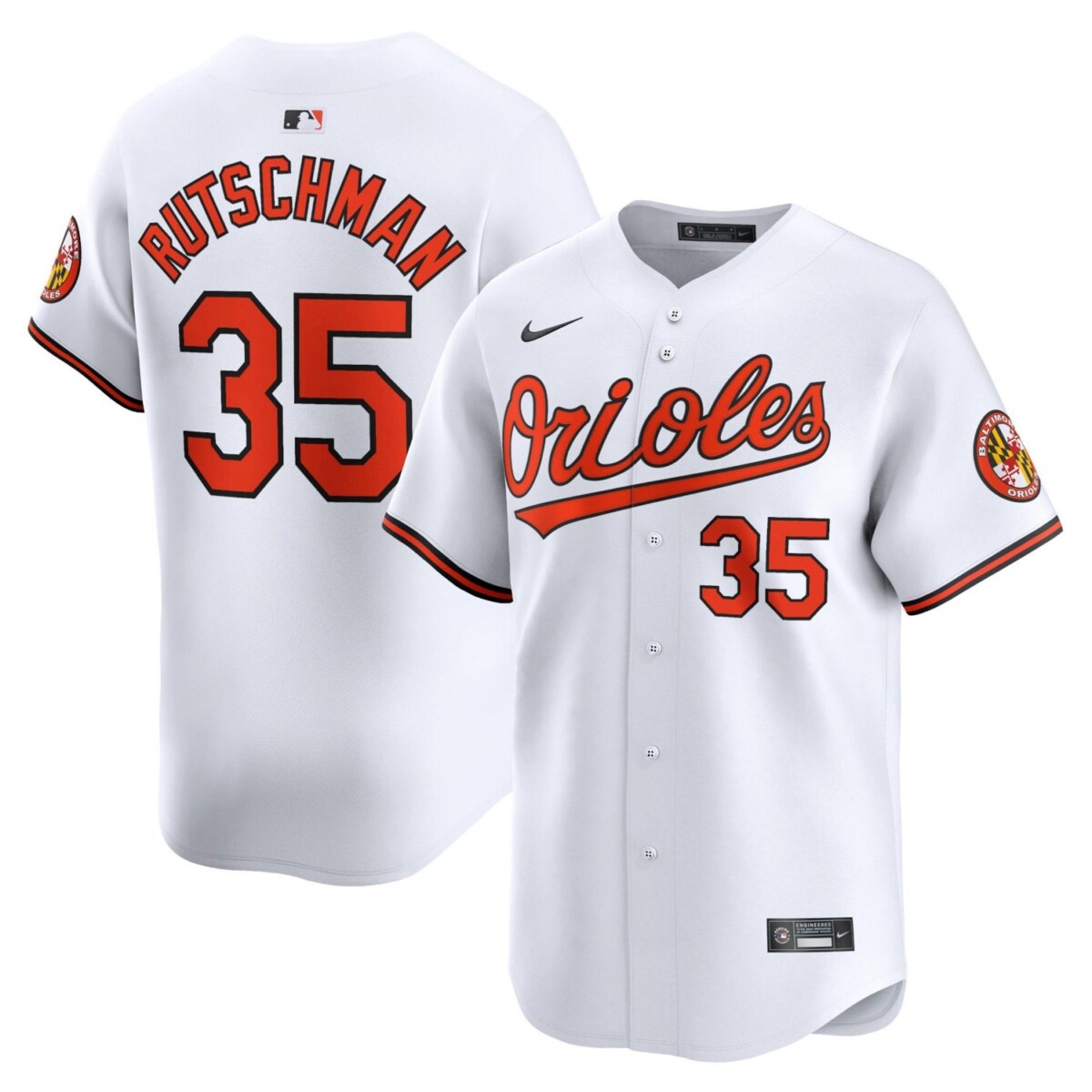 Adley Rutschman Baltimore Orioles Nike White Home Limited Jersey